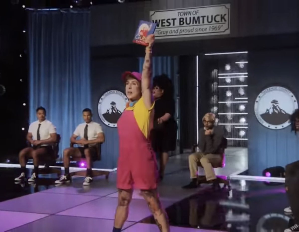 MistressIBrooks's tweet photo. When we were filming Wigloose there’s a part in the rusical where we use the book “GuRu” by Rupaul as one of the props. When I was on set I was a Kleptomaniac and would take everything that wasn’t bolted down 😭 so I stole the book we were using bc I thought it was just a prop https://t.co/t9NDWfN9bJ