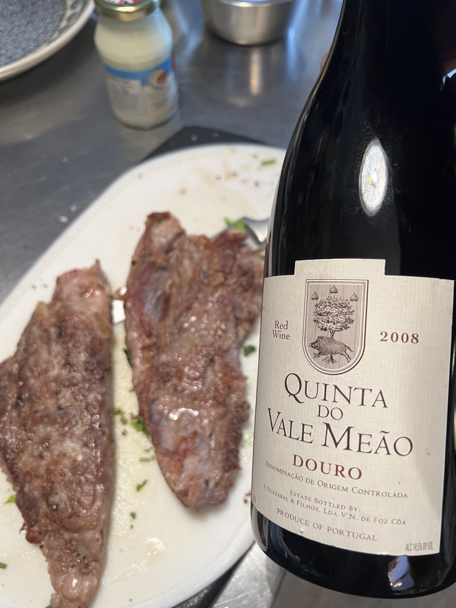 Good day. Iberico pluma and what has become, over the last 15 years or so, our favorite wine. Don’t even know if it’s close. Burning leaves and love.