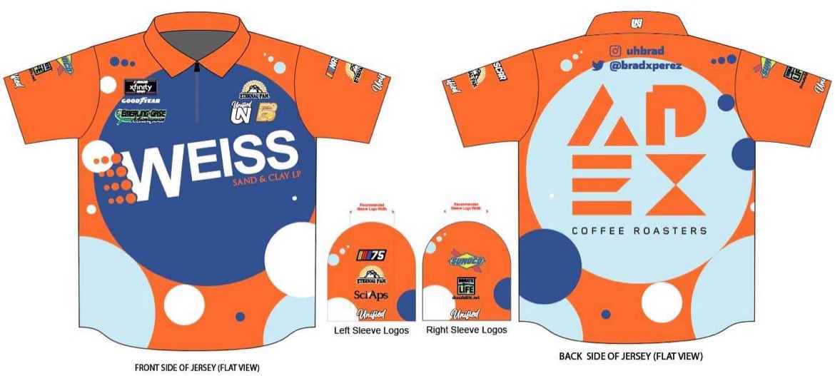UnifiedAW's tweet photo. @HarrisLue @bradxperez @ApexRoasters @luecreates @EG_Motorsports @NASCAR_Xfinity @XfinityRacing @NASCARatCOTA @weiss48 Shirts are in the mail fellas. Big thanks to @HarrisLue @luecreates for the design and allowing us to collab for one of the dopest crew shirts we’ve done!

Big props to 🍞 for being 🔥 and trusting us again. #repeatcustomer

See y’all at @COTA https://t.co/ayynD4GreQ