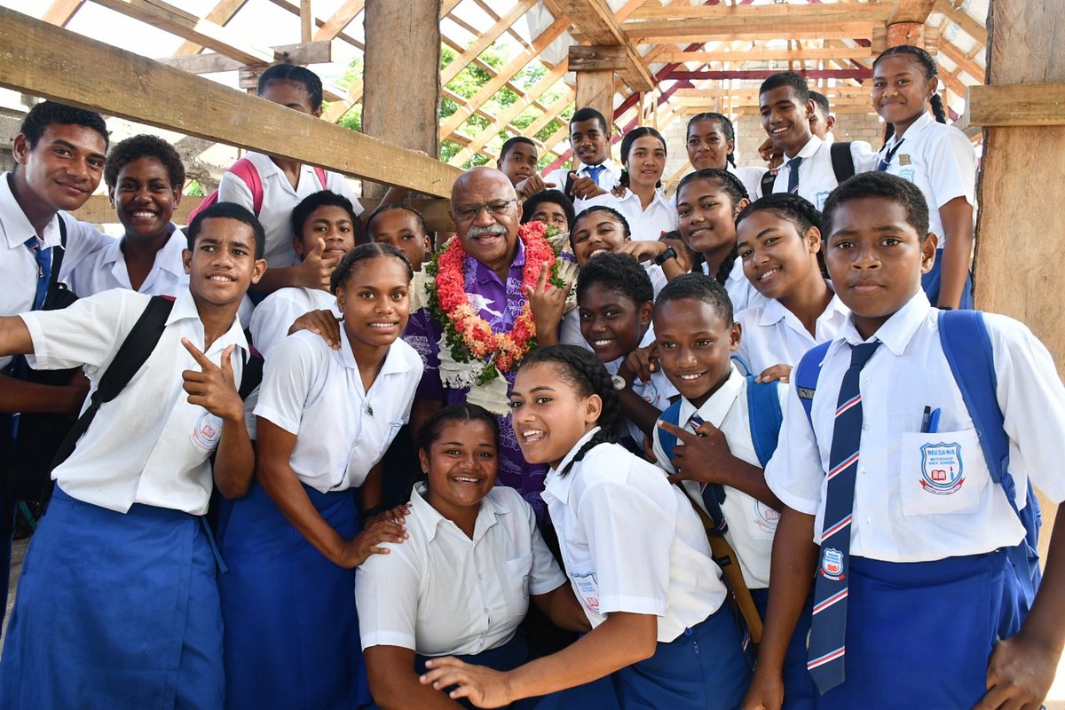 slrabuka's tweet photo. The power of 1 vote was the message I shared with students of Niusawa Methodist High School this morning. For it is you who decides what you do with your life. I wish the students and teachers of Niusawa the very best this academic year. #sotatale #peoplesgovt https://t.co/qE2W0e1YA1