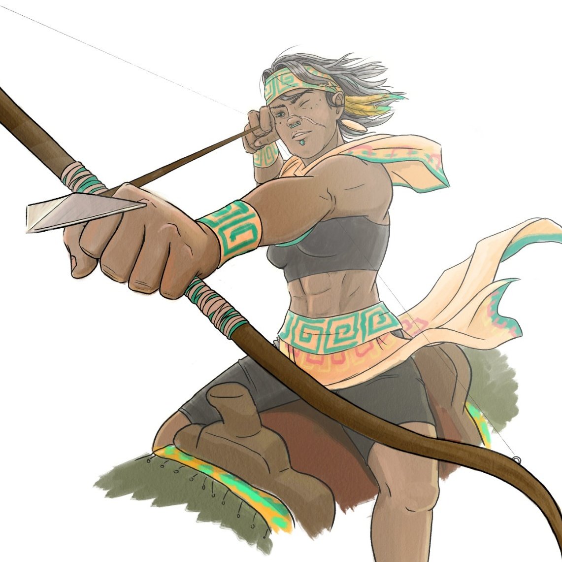 TykaBeumers's tweet photo. I'm working on my character design portfolio, so here's a cool archer 🏹
.
.
#characterdesign #conceptart #illustration https://t.co/qwO7j3O56z