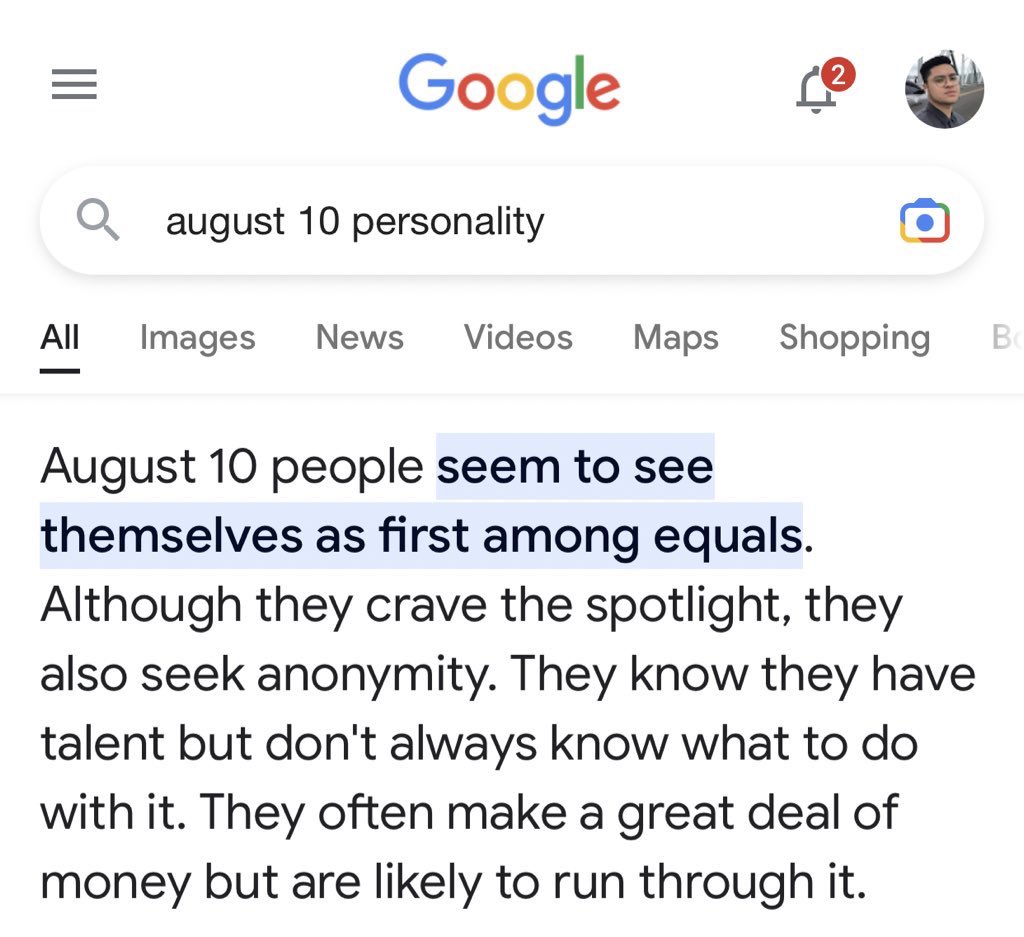 bohosiseol's tweet photo. screenshot of ur birthday + personality on google thingy

the way im read?????? https://t.co/EAL0dSuAz3