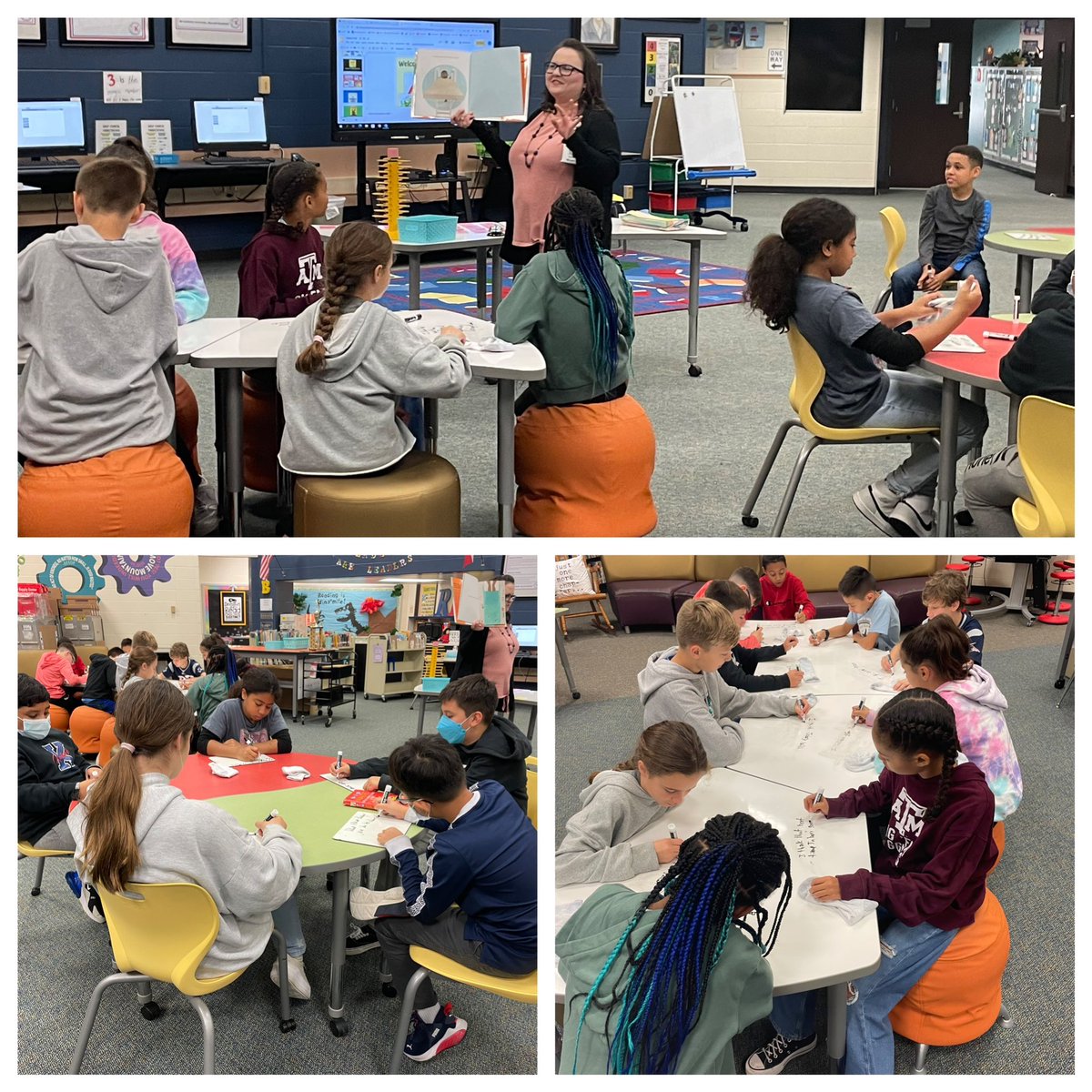 Shené Benton (@shene_benton) on Twitter photo 5th grade teachers said that our Koalas needed more practice with inferencing before STAAR, so we tackled that skill today! We read together, stopped to infer, and wrote answers with text evidence. The library is a giant classroom! <a href="/KuehnleKISD/">Kuehnle Elementary</a> <a href="/kuehnle_library/">Kuehnle Library</a> <a href="/KleinLibraries/">Klein ISD Libraries</a> 📖 5th grade teachers said that our Koalas needed more practice with inferencing before STAAR, so we tackled that skill today! We read together, stopped to infer, and wrote answers with text evidence. The library is a giant classroom! <a href="/KuehnleKISD/">Kuehnle Elementary</a> <a href="/kuehnle_library/">Kuehnle Library</a> <a href="/KleinLibraries/">Klein ISD Libraries</a> 📖