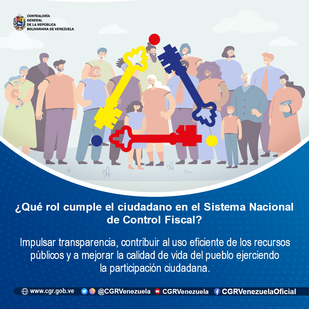 #SNCF | Conoce los roles del ciudadano en el Sistema Nacional de Control Fiscal: Impulsar transparencia, contribuir al uso eficiente de los recursos públicos y mejorar la calidad de vida del pueblo ejerciendo la participación ciudadana.