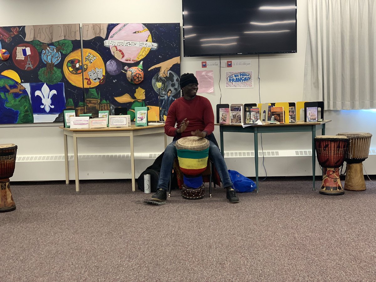 Djembe drumming pour le mois de la francophonie! #djembedrums @CCSD_edu