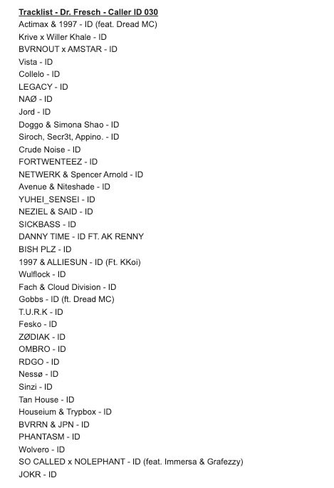 Caller ID 30 is out now!!! Thanks to all these artists for sharing their unreleased music, let’s go!! on.soundcloud.com/gaxVx2faNDjjH8…