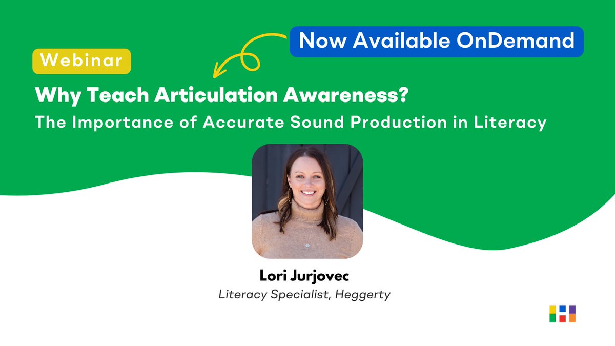 Now available OnDemand: Heggerty webinar, "Why Teach Articulation Awareness? The Importance of Accurate Sound Production in Literacy" 🔗 Watch here: bit.ly/3YeivSj