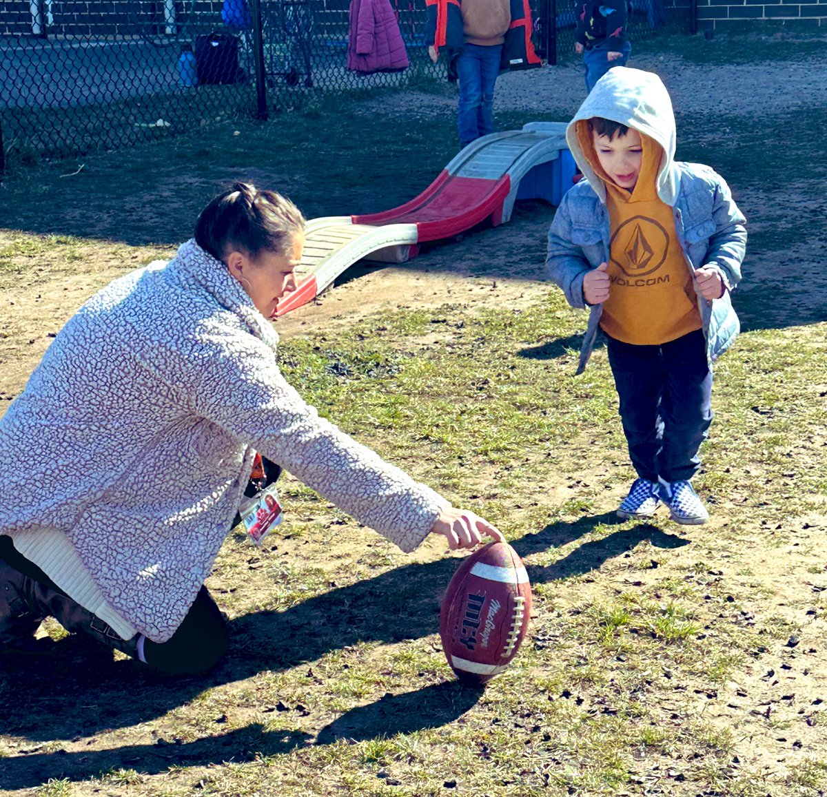 DanzDucks's tweet photo. As we continue with our ball study, today’s focus was Football. Students designed their own footballs, and then practiced kicking, throwing and catching. @TeachStrategies  #ballstudy #wearemillpond #perfectlyimperfectpreschool https://t.co/95SO94Cs62