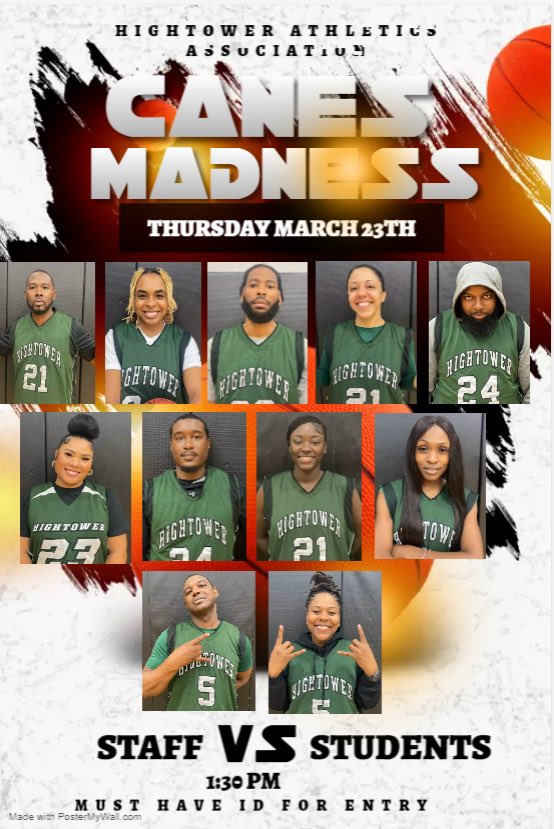 Hightower High School on Twitter "Canes Madness this Thursday! Tickets will be at all 3 lunches