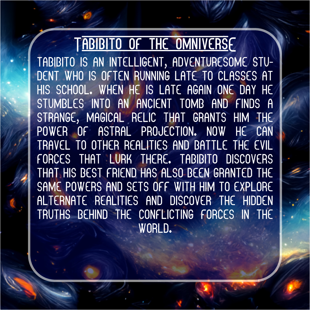 🚨🚨 FORMAT ANNOUNCEMENT 🚨🚨

TOTO is a generative text project comprised of 1400 stories about our protagonist TABIBITO! These can be in the format of one of 15 genres which are all accompanied by a corresponding art work from the deep space of the Tabibito Omniverse 🧵