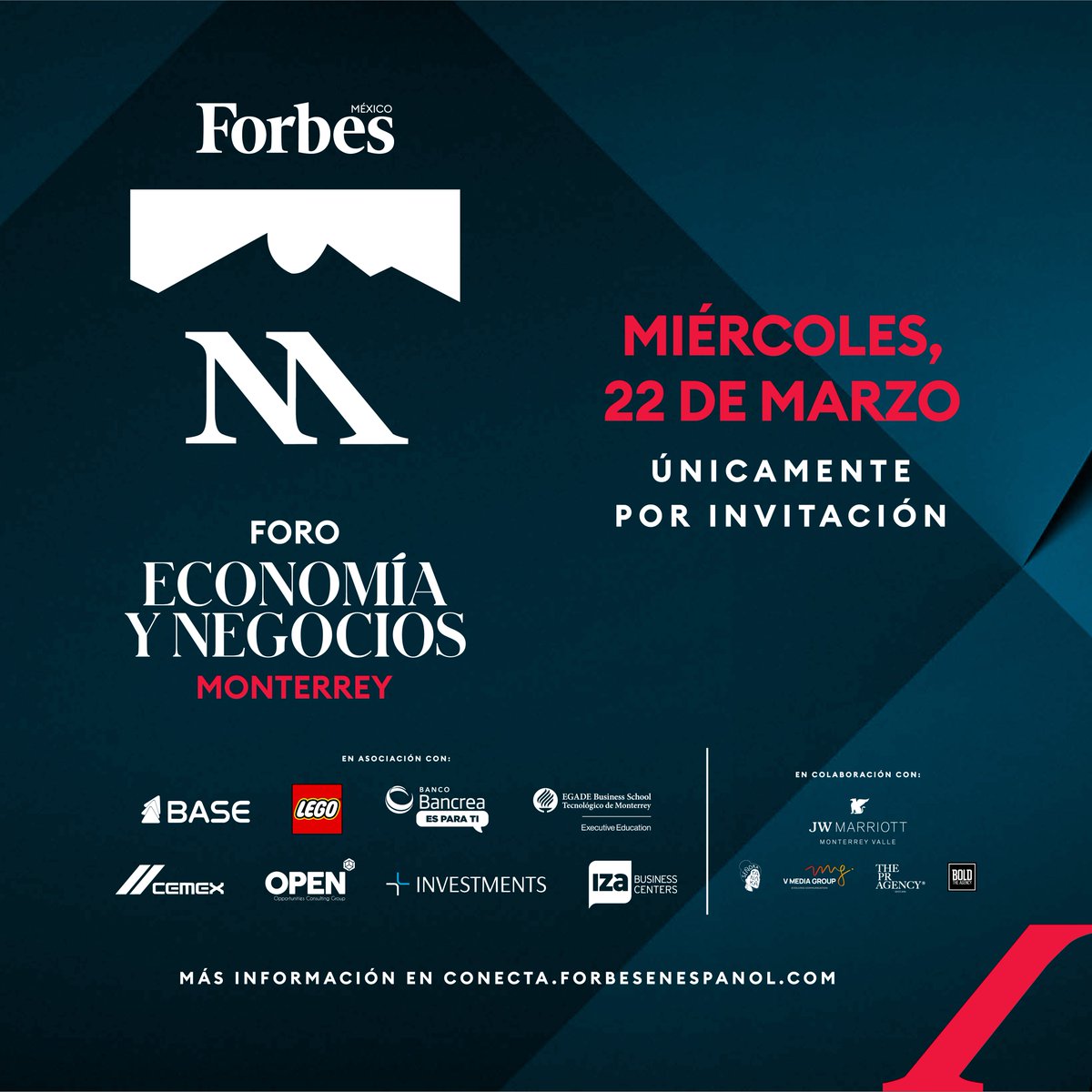 Este miércoles 22 de marzo se llevará a cabo el Foro Forbes de Economía y Negocios Monterrey. 

Todos los detalles del evento ➡ bit.ly/40sLfZ0
#MTYECONOMÍAYNEGOCIOS #FOROFORBES