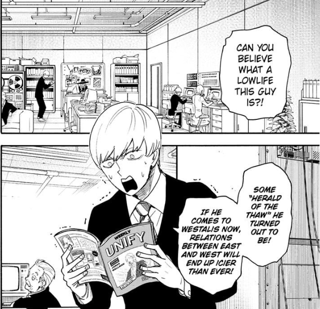 XxScarletRose's tweet image. Since we're on the topic that Endo draws all characters attractively, side characters included, can we talk about these juniors? Are they brothers (?) secretly working in Garden (ch. 44) and WISE (ch. 63)?!

No way it's "just a coincidence"
#spyxfamily #sidecharacters