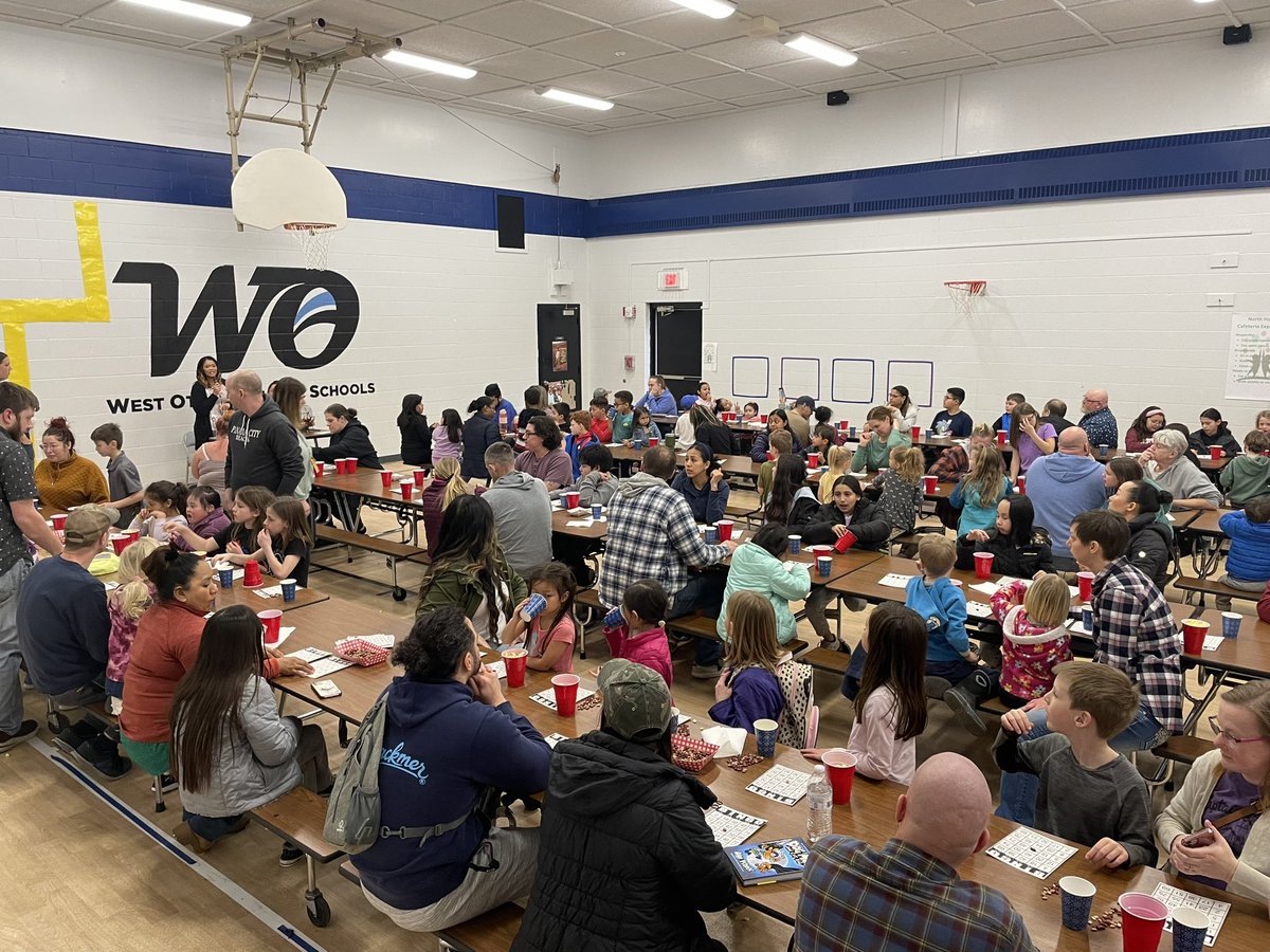 The NH gym is filling up with families here for PRO Bingo for Books. #MarchisReadingMonth #GoWO #NHPTO