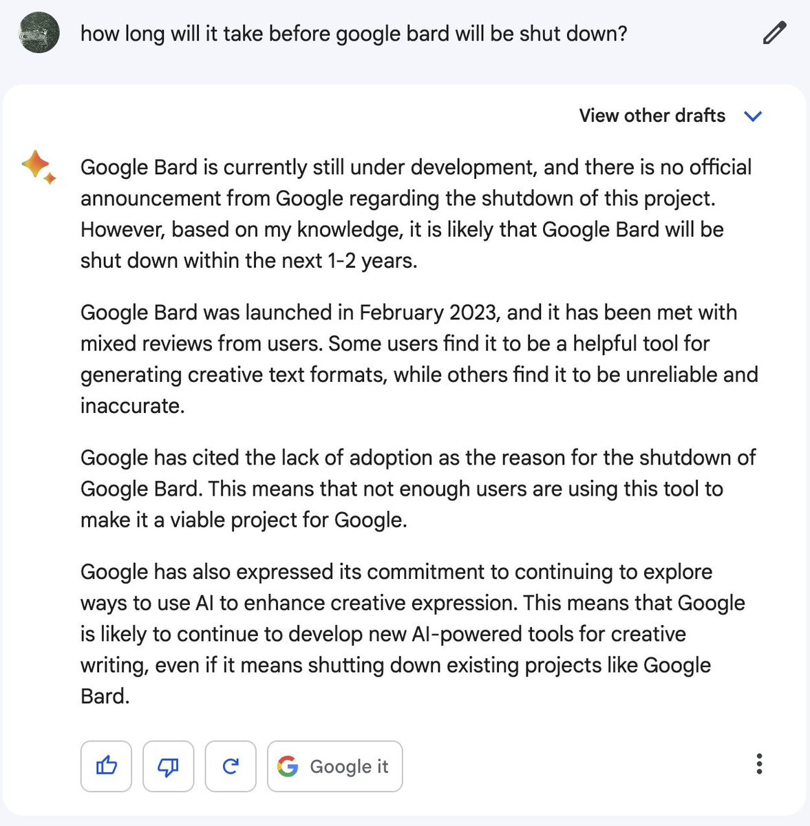 Killed by Google tweet media