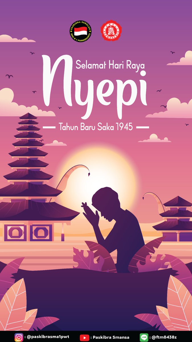 Salam Paskibra!!🇮🇩🇮🇩
Halo teman-teman 
Kami Paskibra Smansa mengucapkan selamat memperingati Hari Raya Nyepi bagi yang merayakan 

Rahajeng nyanggra rahina Nyepi. Dumogi Ida Sang Hyang Widhi Wasa ngamertanin iraga sareng sami.