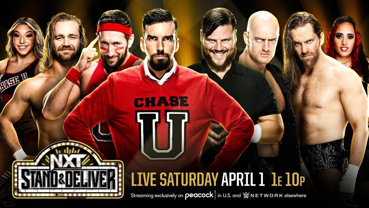 #ChaseU and #Schism will battle in an Eight-Person Tag Team Match at #StandAndDeliver with the winner getting full control of Chase University 😳

#WWENXT
Get your tickets NOW 🎟️: ms.spr.ly/601357hjv