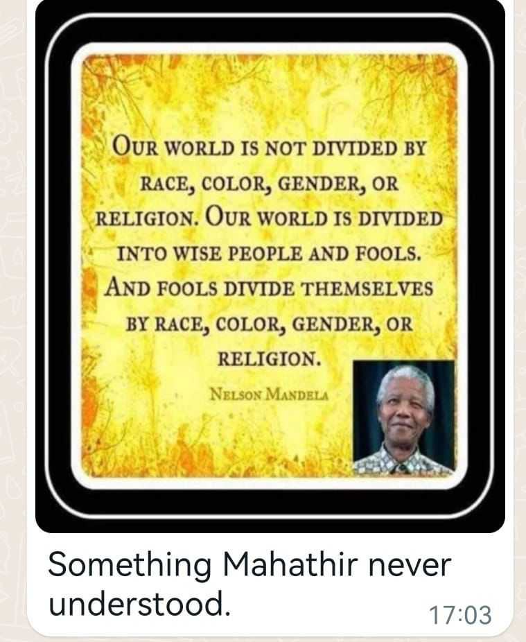 Atok Tun has dementia. He has become unwise because of that.