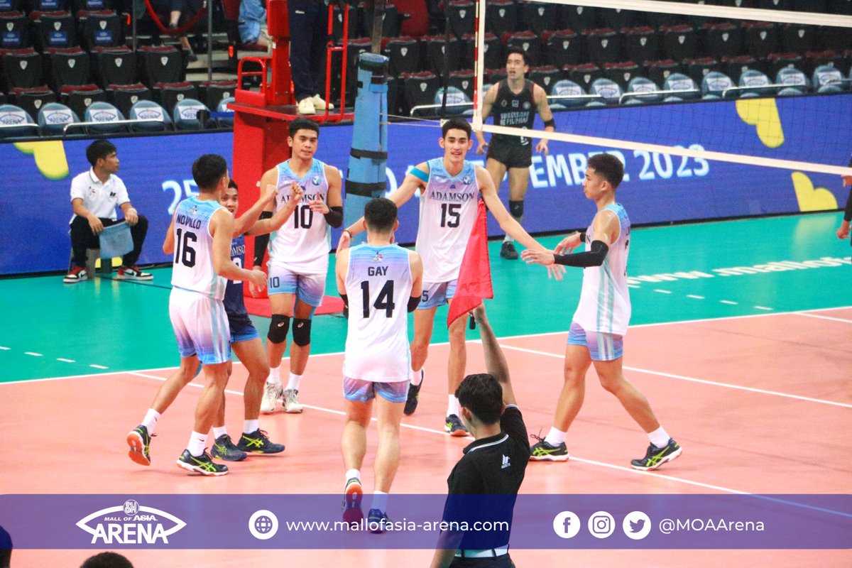 MOAArena's tweet photo. #UAAPSeason85 Men’s Volleyball

FINAL SET SCORE: AdU 25 - UP 22

#RiseAsOne
#UAAPS85AtMOAArena
#ArenaSafe
#ChangingTheGameElevatingEntertainment https://t.co/aRPfeGJwu7