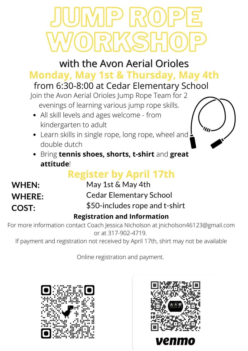 Our Spring Workshop is May 1st and May 4th. We look forward to seeing lots of new friends!