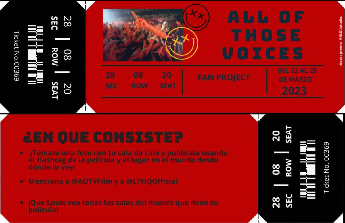HLKUpdates's tweet photo. 🍿| ¡Fan Project para el estreno mundial de #AllOfThoseVoices! @AOTVPromo 

— Nos encantaría que nos ayudaran difundiendo para hacerlo posible. 🫶🏻 https://t.co/N9yT9t9Oe9