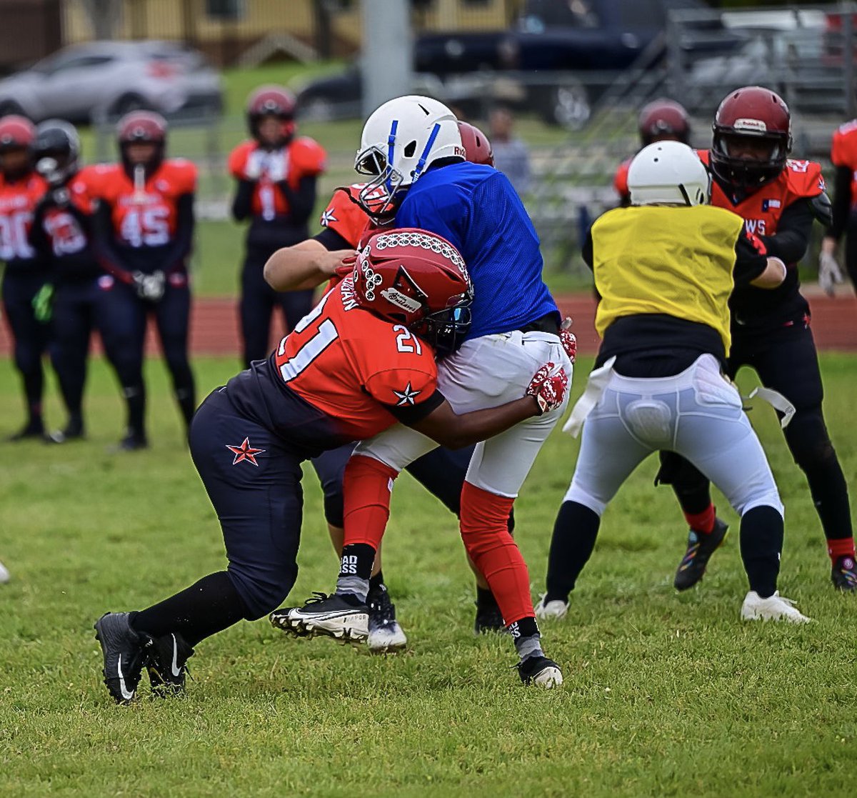 Austin_Outlaws's tweet photo. We almost missed #tackletuesday ๐ช๐ฝ !!
#hitlow #wrapup #followthrough #textbooktackle #austinoutlaws #austinoutlawsfootball #wfa #wfastrong #womensfootballalliance #scrimmagepics
๐ธ: @shotsxnathelie
@WFAfootball https://t.co/PuOEc6U7z8