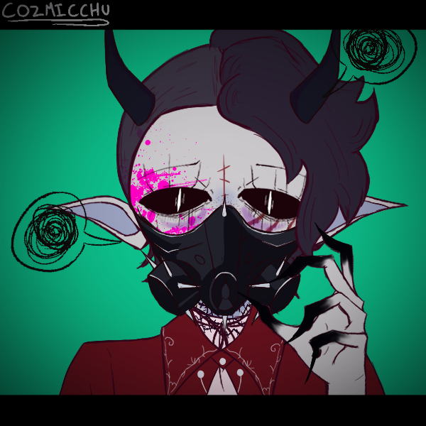 LizWelf's tweet photo. @MochiFolf This sweet and shy boy is named Tabby Flaw :) I used a picrew to make him but oh well- he has hooves and a demon tail btw https://t.co/CgETIZpQJO