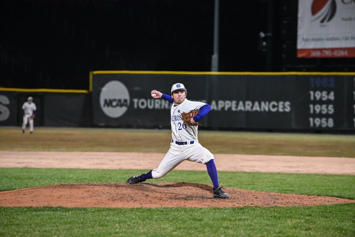 HCrossBaseball's tweet image. Lifted by clutch pitching across the board and a three-run homer in the sixth inning by Sean Scanlon, Holy Cross defeated UMass, 4-3, in the Crusaders' home opener at Fitton Field: bit.ly/3JHXWZA

#GoCrossGo