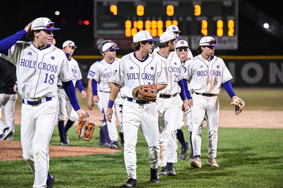 HCrossBaseball's tweet image. Lifted by clutch pitching across the board and a three-run homer in the sixth inning by Sean Scanlon, Holy Cross defeated UMass, 4-3, in the Crusaders' home opener at Fitton Field: bit.ly/3JHXWZA

#GoCrossGo