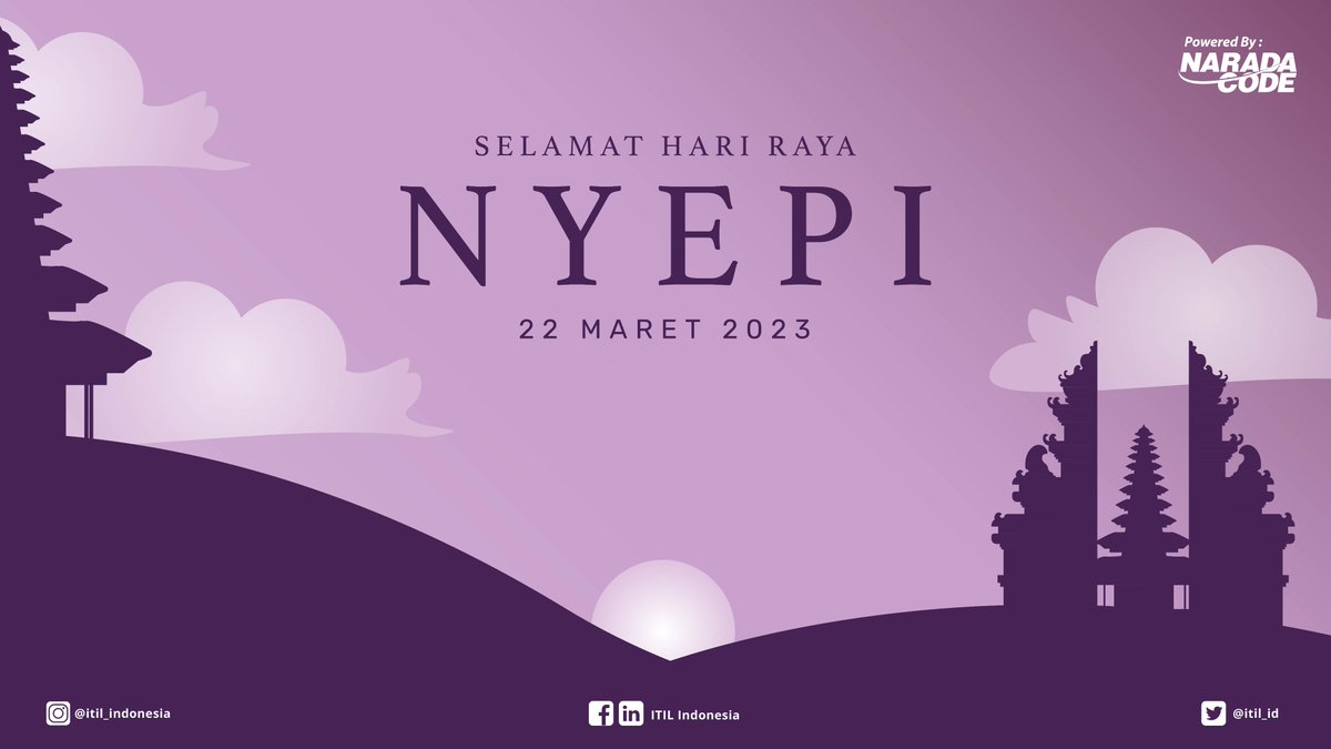 itil_id's tweet photo. Menyambut Hari Nyepi dengan keheningan dan ketenangan. Selamat Hari Raya Nyepi untuk rekan-rekan sobat IT yang merayakan! https://t.co/1ItprjjQ2X