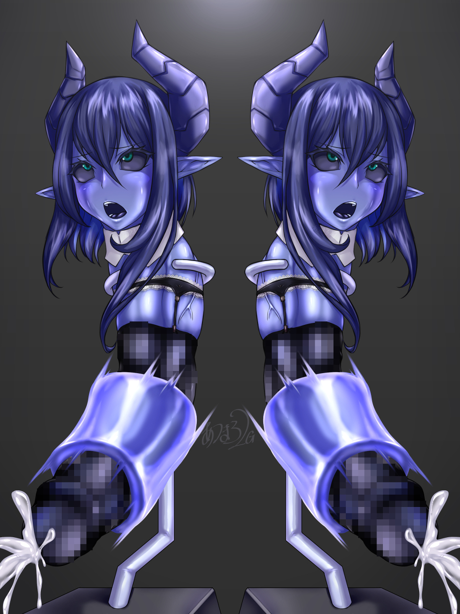 [R-18G] 双子青肌娘の首チンコ #ふたなり #首チンコ #状態変化 https://t.co/xtIrBdYYqZ 