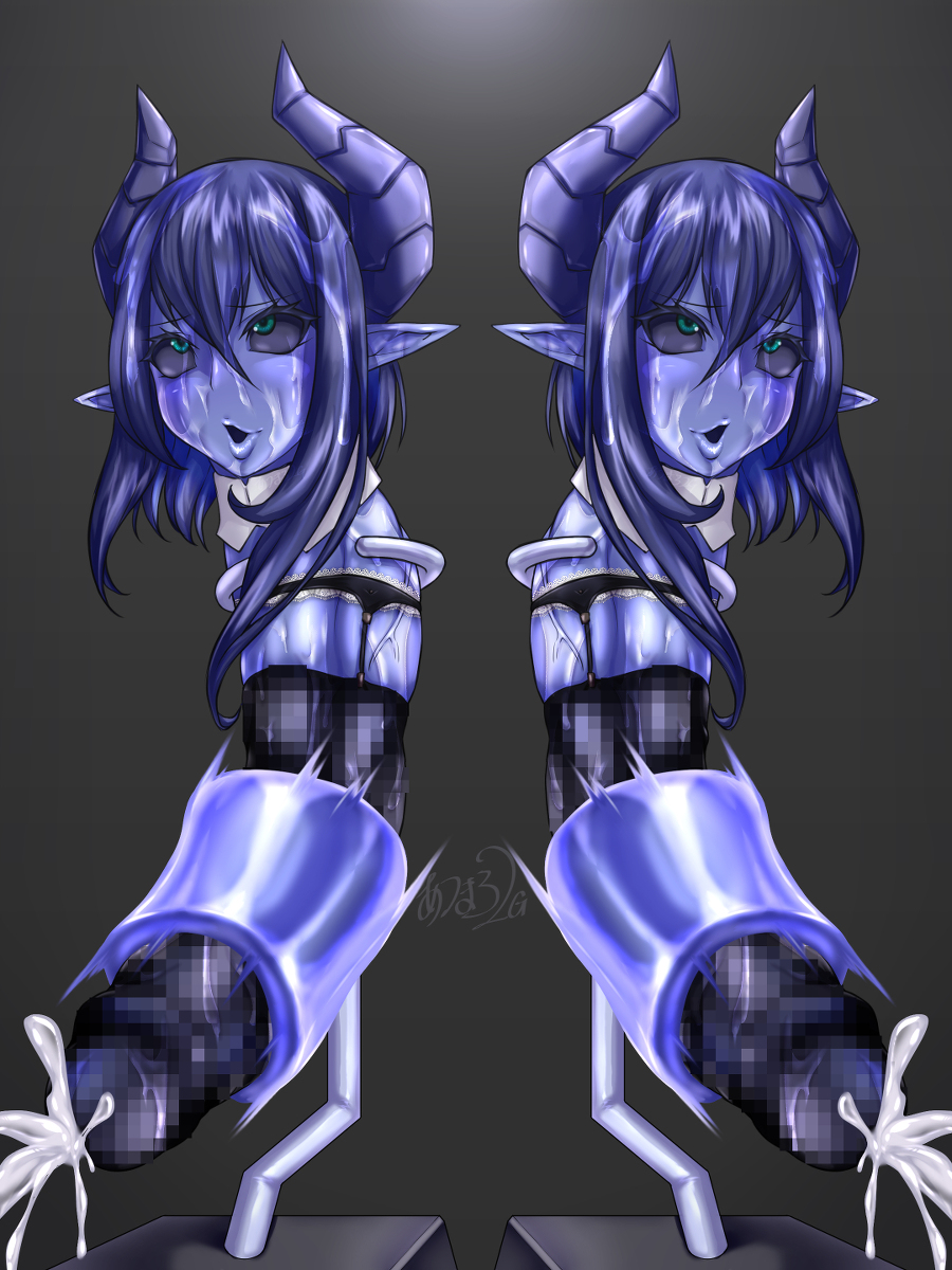 [R-18G] 双子青肌娘の首チンコ #ふたなり #首チンコ #状態変化 https://t.co/xtIrBdYYqZ 