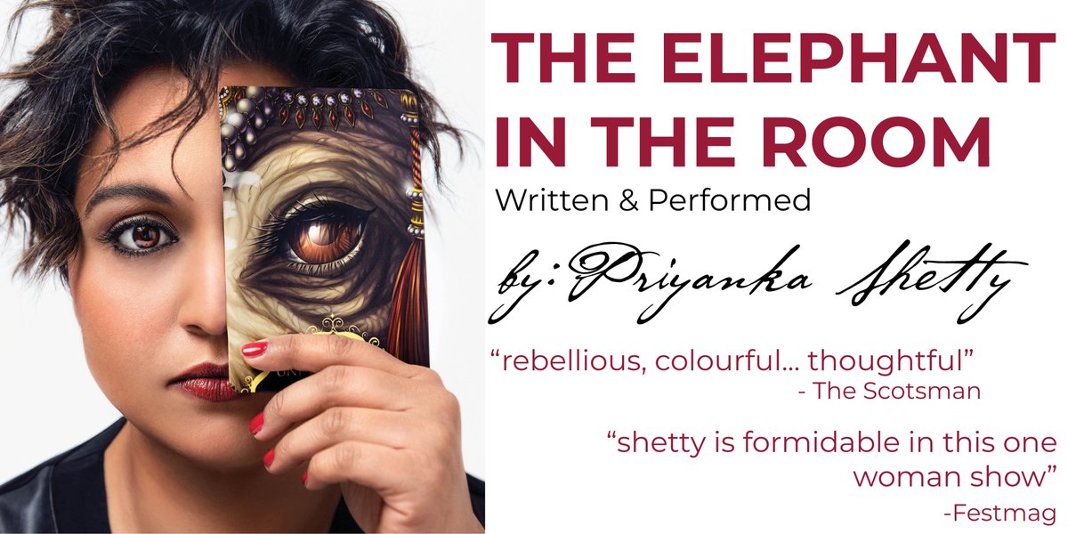 EnActeArtsInc's tweet photo. Don't miss "One-Woman Wonder" Priyanka Shetty’s THE ELEPHANT IN THE ROOM- a witty, dark comedy about your typical Indian metalhead and software-engineer-turned-actor who must navigate life as an immigrant arriving in Trump's America.

Get Tickets Here: https://t.co/5f6nZN0L0L https://t.co/6srrvE4HIG