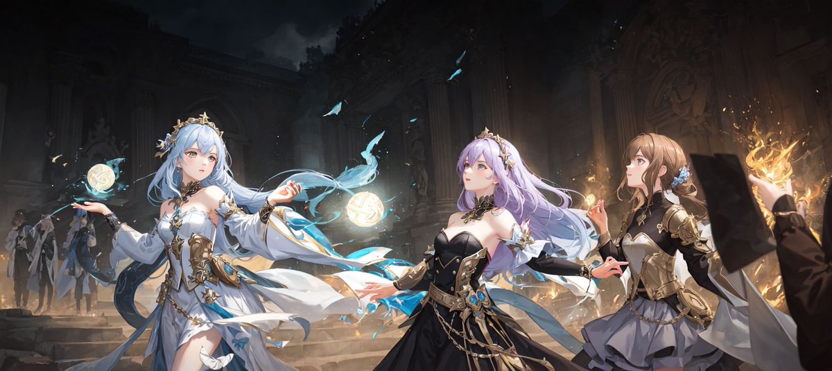 SheWarOfficial's tweet photo. The growth of power makes the selfishness of five goddesses begins to expand, and five goddesses begins to lose themselves. In order to obtain strong power, they began to compete for each other's GalacticStone. #ACGN #NFT #Goddess #galaxy https://t.co/eDLGdKkkSo