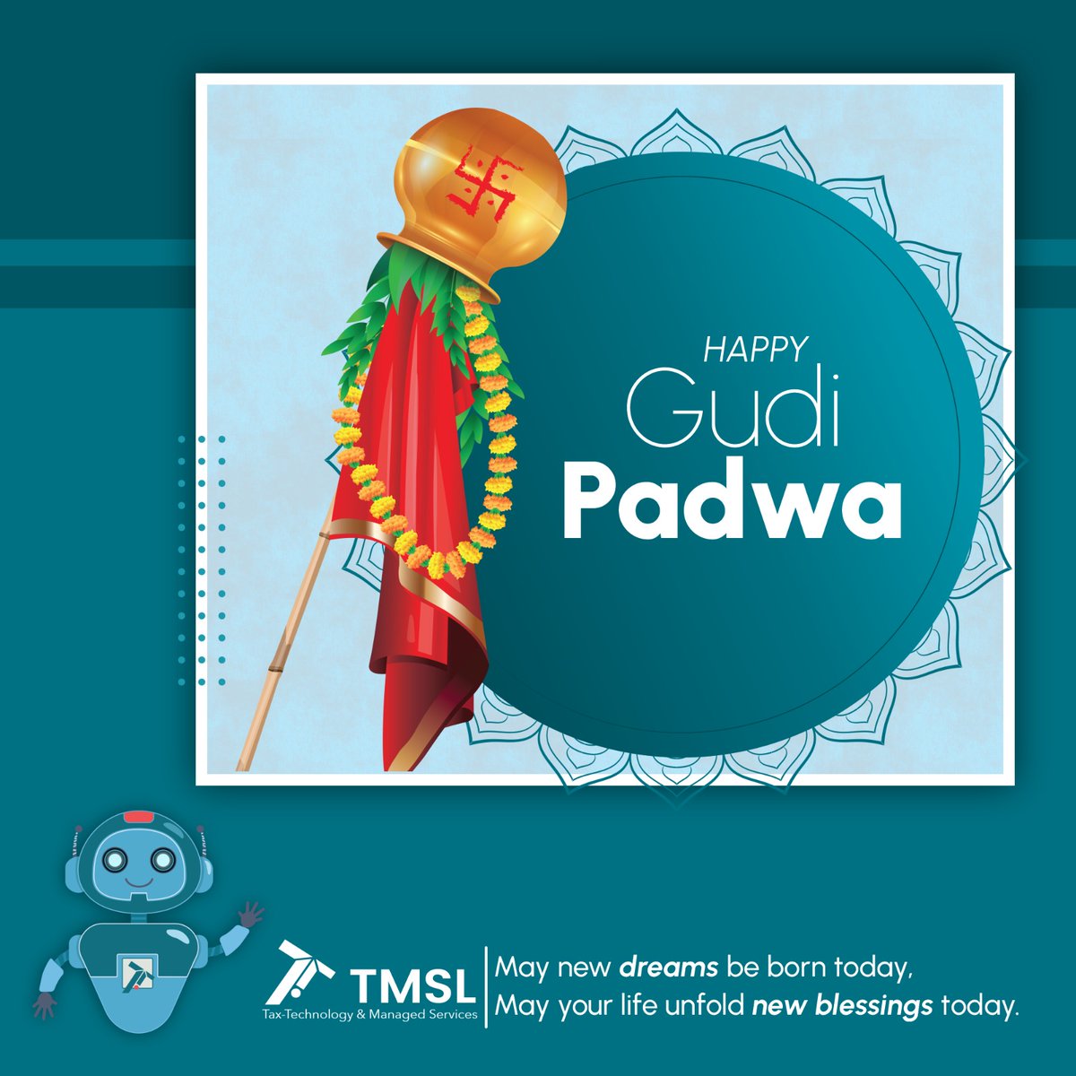 tmslglobal's tweet photo. At TMSL, we are firm believers in dreaming big and working hard until they become a reality. So this Gudi Padwa, may you set high goals and watch prosperity and success unfold in your life.

#TMSL #TMSLGlobal #GudiPadwa #TaxTechnology #InnomateKiyaKya https://t.co/2QOVzMkEga