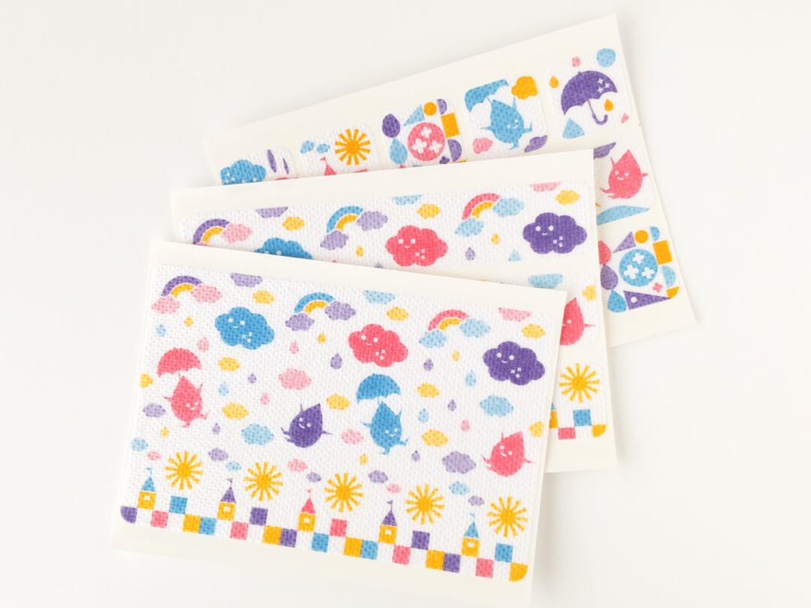 merrycareshop's tweet photo. 先月発売の、かわいい医療用テープ #メリーケアテープ 「あめのひ」デザイン🎵
Satomi Journal @satomi_journal  さとみさんの楽しいイラストが大人気です😊

カラフルな色合いは春にぴったり！
体調を崩しやすかったり、おでかけが大変だったり、憂鬱になりがちな雨の日も前向きに過ごせます💕 https://t.co/Zb6r4WqEJB