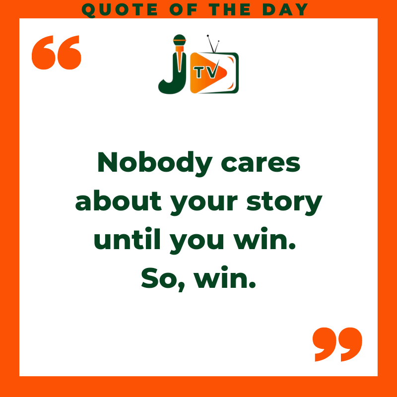 Good Morning. Stay winning.
#jalangotv