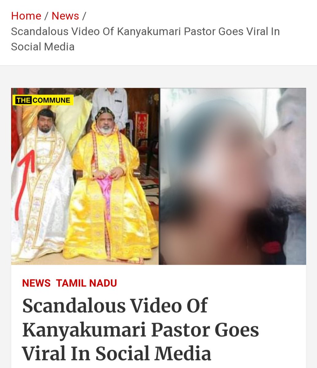 Mrsinha's tweet photo. A Past0r accused of having illegal relationships with 80 women is transferred to another chur¢h as *punishment*. Later police arrested him.
This news came & disappeared like nothing happened.

It's not the first or last such case, hundreds of Past0rs-Bish0ps-MauIav!s have been caught in such cases but when it comes to giving an example of "Creepy religious leaders", seculars pick Asharam-Ram Rahim only.