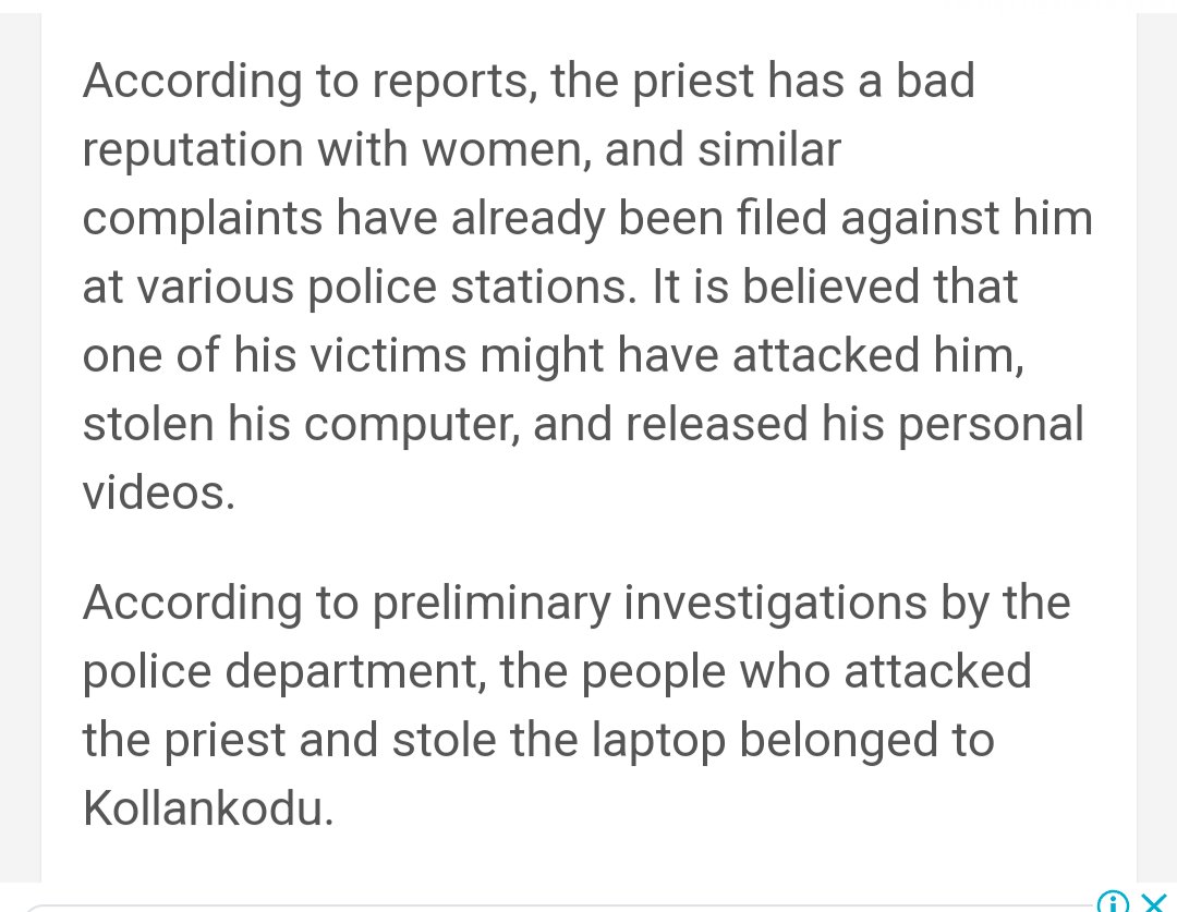 Mrsinha's tweet photo. A Past0r accused of having illegal relationships with 80 women is transferred to another chur¢h as *punishment*. Later police arrested him.
This news came & disappeared like nothing happened.

It's not the first or last such case, hundreds of Past0rs-Bish0ps-MauIav!s have been caught in such cases but when it comes to giving an example of "Creepy religious leaders", seculars pick Asharam-Ram Rahim only.