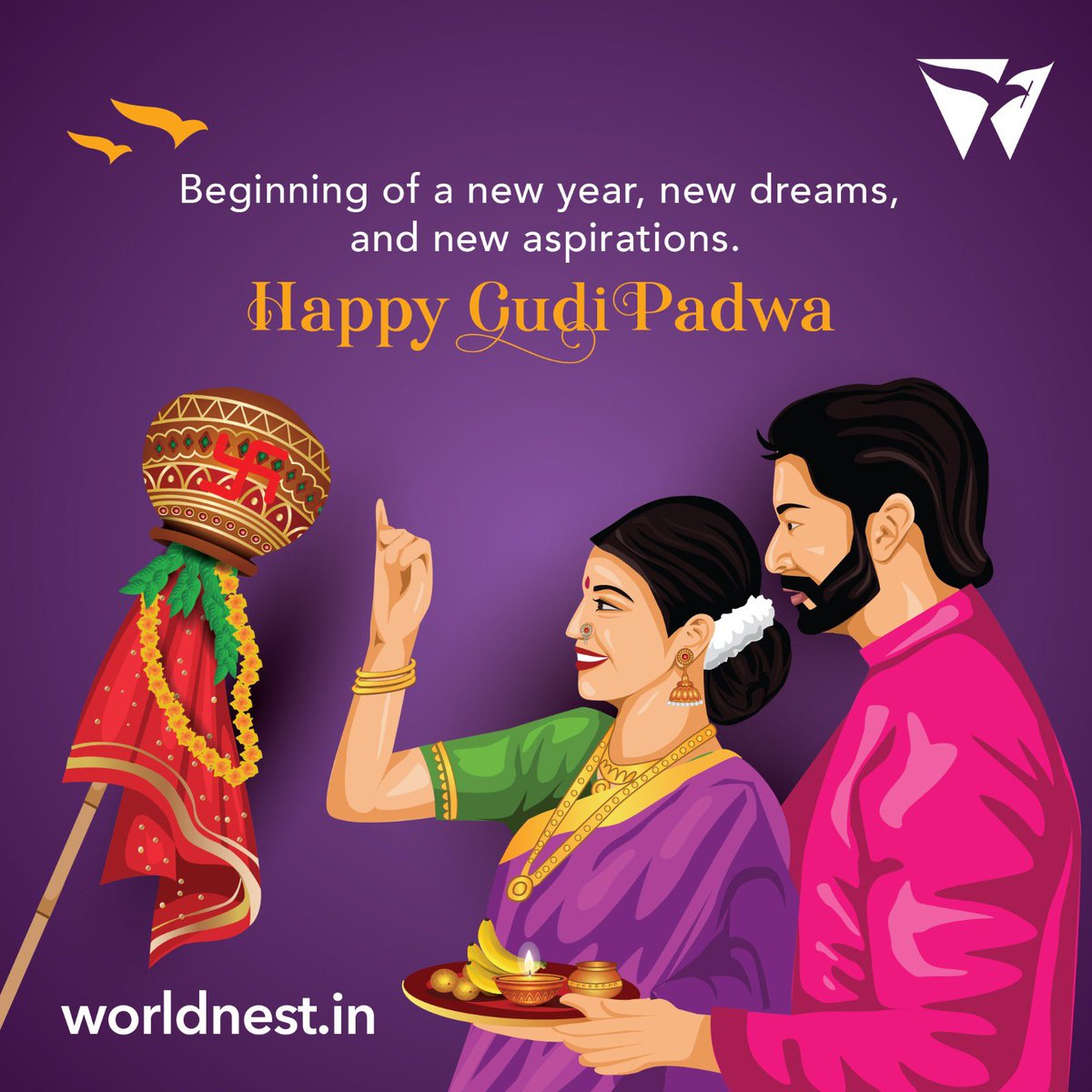 Worldnest_in's tweet photo. Team Worldnest wishes you Happy Gudi Padwa.

#GudiPadwa #worldnest #Growth #PrivateMoneyAge #Unlisted #Finance #Investments #PreIPO #UnlistedShares #IndianEntrepreneurs #PrivateEquity https://t.co/u4yNOdSqO3