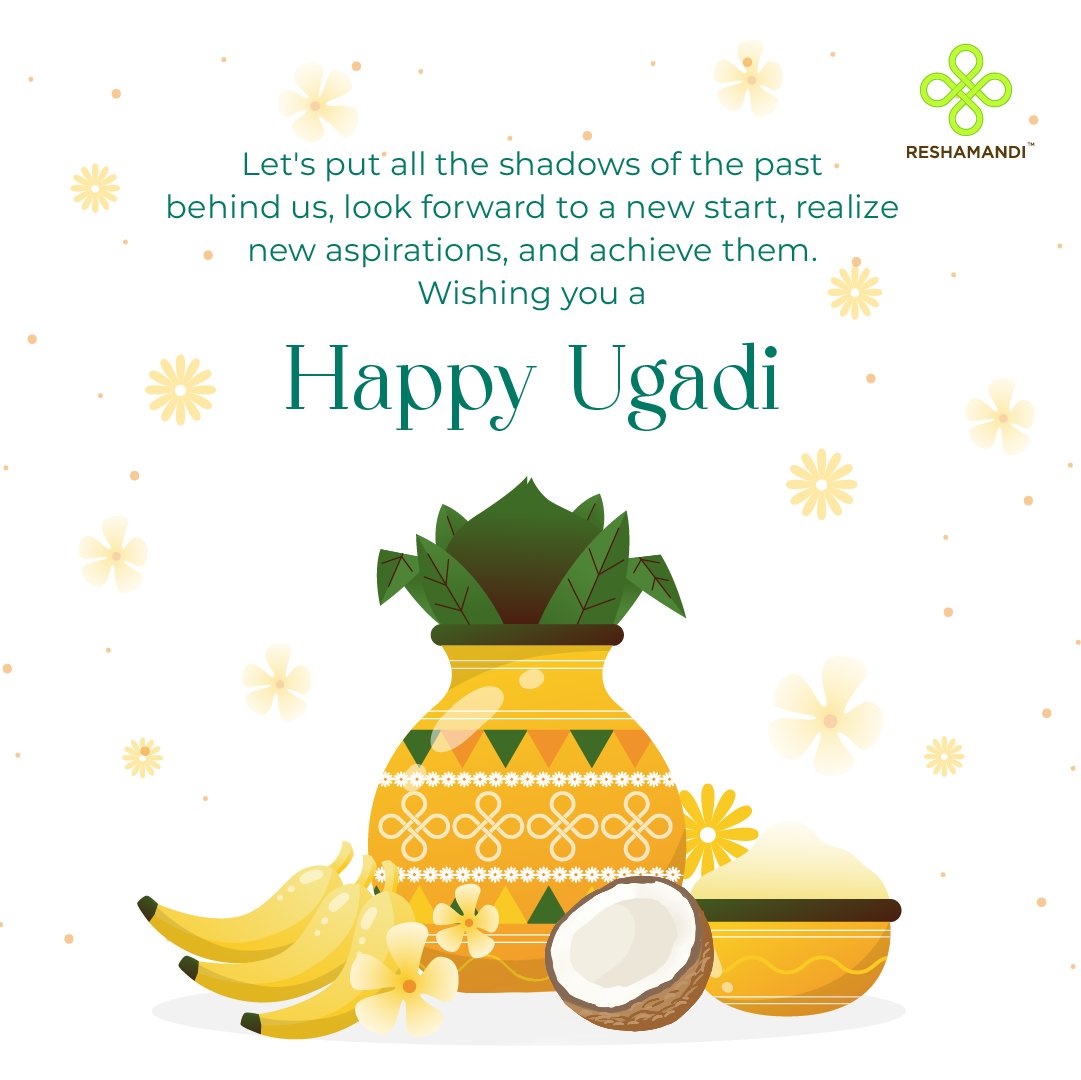 We hope that the new year brings you prosperity and new beginnings. 

From all of us at ReshaMandi, we wish you a very HAPPY UGADI!
.
.
.
#reshamandi #Ugadi #Ugadi2023 #festive  #prosperity #naturalfibreecosystem  #naturalfibres #HappyUgadi