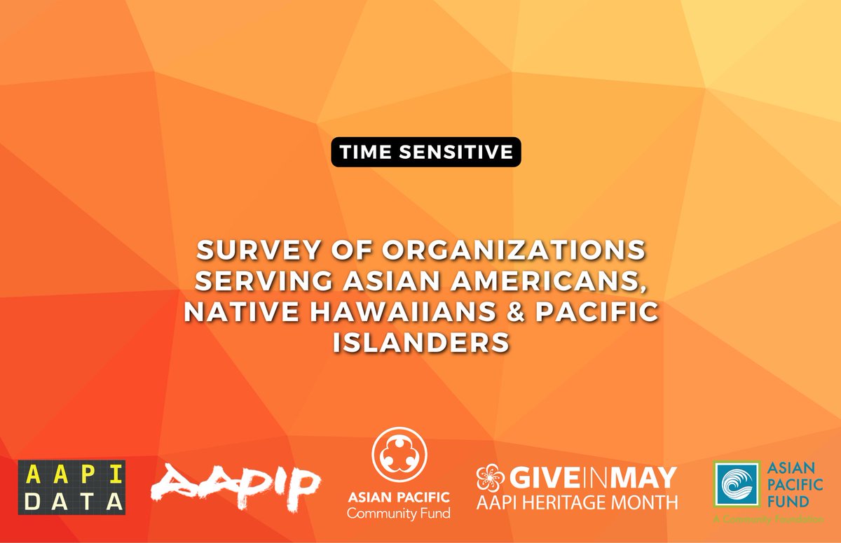 AAPIData's tweet photo. 📣Are you a nonprofit/CBO serving AANHPIs? 

Fill out this survey which aims to drive more funding to our communities: https://t.co/VKM7P7RXHi 

❗️Deadline: by Fri, March 31st

@aapip @AsianPacificFnd @APCF https://t.co/TXS5p0fhgp