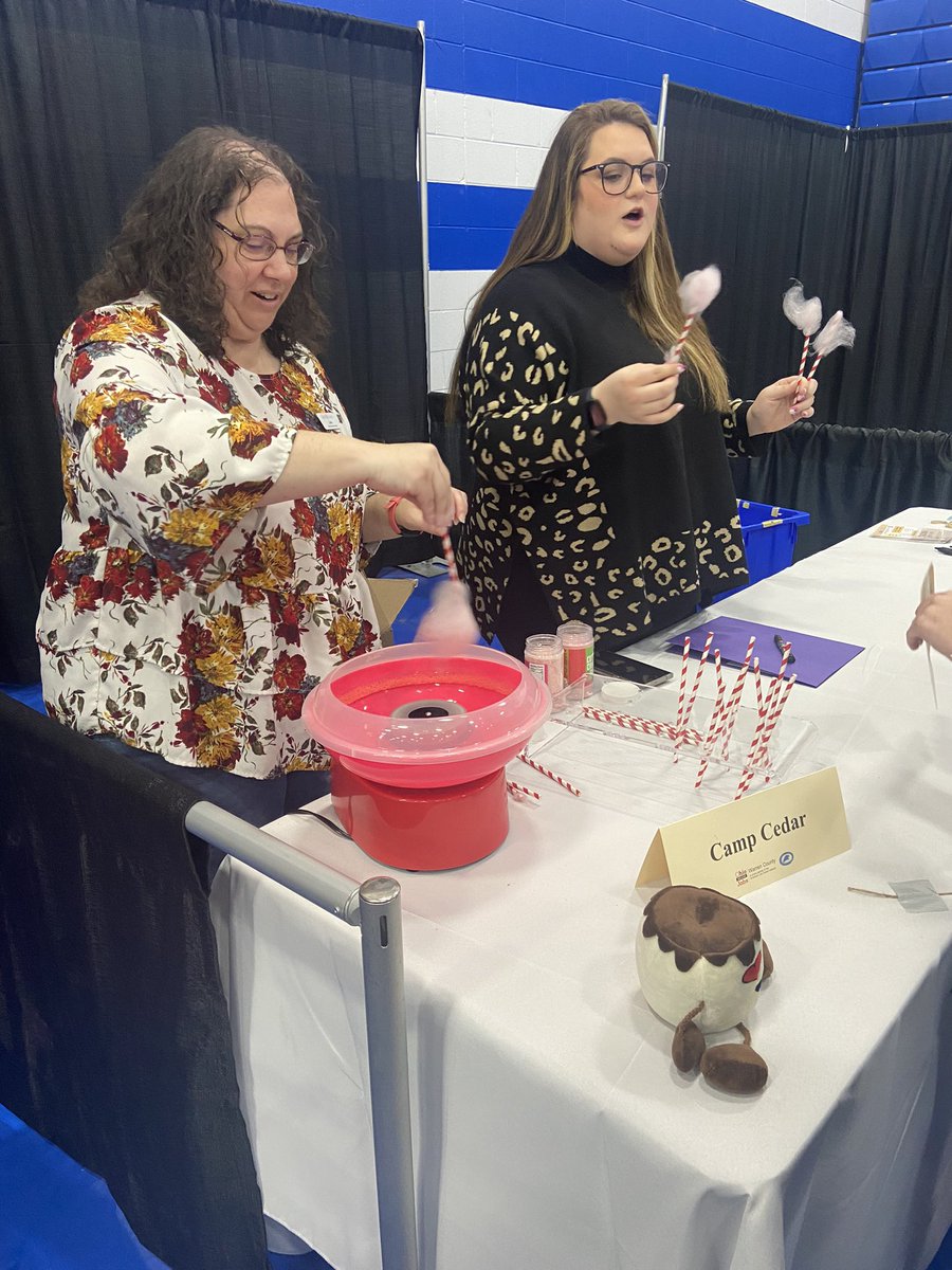Career Fair at SHS was awesome! These ladies from Camp Cedar were making cotton candy. Great to see so many businesses from our community interacting with our Freshman through Senior Class. #BoroPanthers