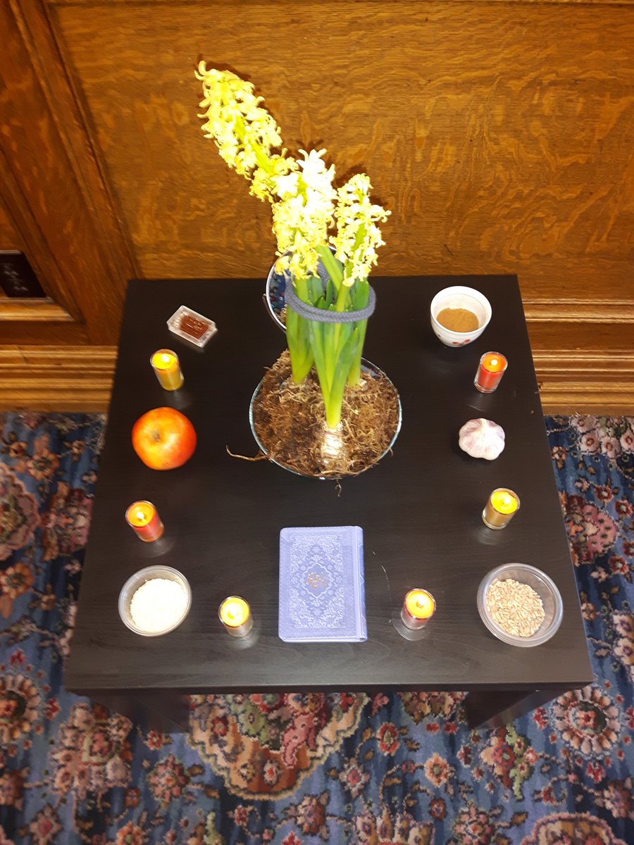 BanooZan's tweet photo. Our #HaftSeen at @ShabeSherTO @UAlberta #Arts#Convocation Hall #StudentLounge tonight 7-9 PM MST #Nowruz #Poetry #OpenMic #WorldPoertDay #Join & #SpreadTheWord https://t.co/MOsB99Nkhm