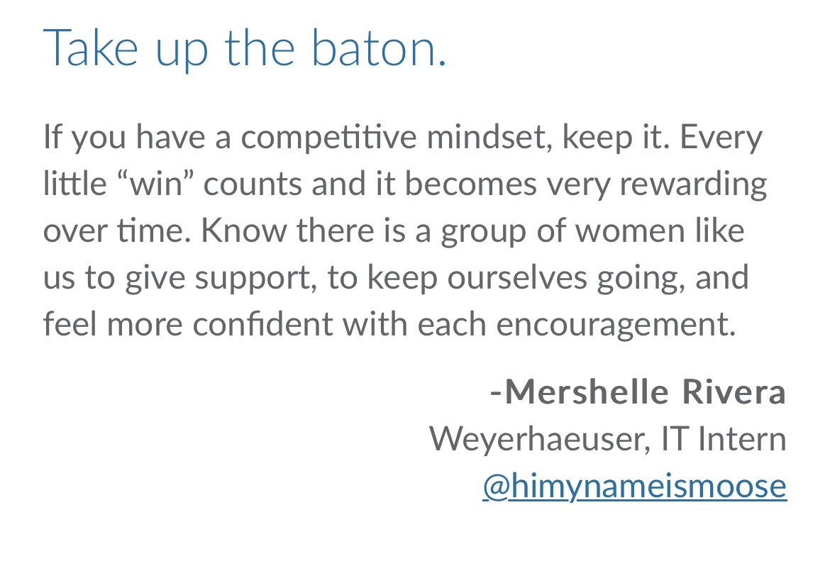 himynameismoose's tweet photo. I was a Hopper x1 Seattle scholar back in 2019. As an active member of Grace Hopper, I am proud to look back on my words of encourage as it remains relevant today.
#GirlPower #WomenInTech #GraceHopper #CelebrateWomen #FemDevs #GirlsWhoCode https://t.co/GRArABlX9p