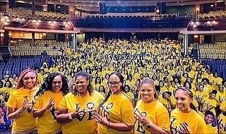 ZDSArlington's tweet photo. ZDS cruised into the 82nd Southwest Regional Conference with our Regional Leadership and International Officers! It was Epic and historical!💙💛
#ZDStheBest
#82ndSWRC
#LeadingWithLOVEandEXCELLENCE
#SGRhoSWRegion
#sgrhoupdates https://t.co/Zbvco3CofM