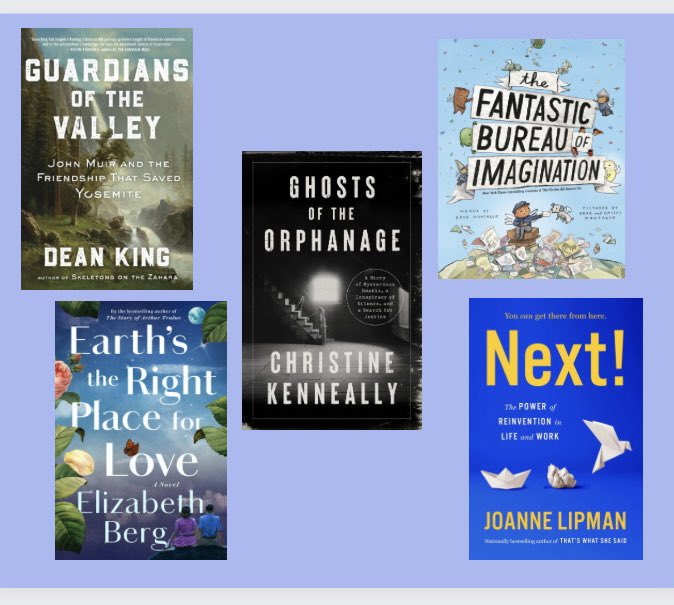 WMEBooks's tweet photo. Happy Publication Day to @deanhking GUARDIANS OF THE VALLEY, @ChrisKenneally GHOSTS OF THE ORPHANAGE, @thebradmontague and @KristiMontague THE FANTASTIC BUREAU OF THE IMAGINATION, Christine Berg’s EARTH’S THE RIGHT PLACE TO LOVE, and @joannelipman NEXT! 📚🥳📚 https://t.co/6UTRpPy7Ti
