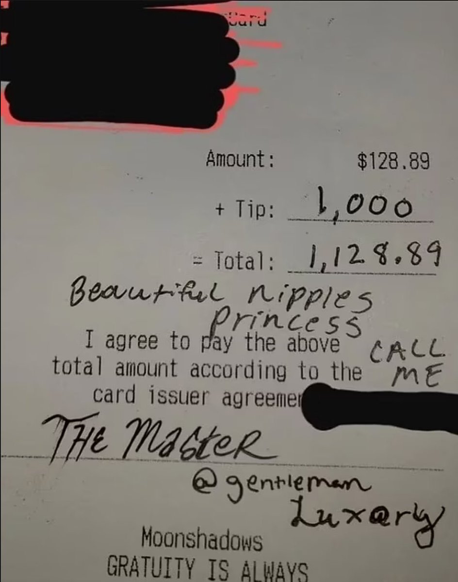 marineguy413's tweet photo. Left this to the gorgeous waitress when I went to Red Lobster. Hopefully she’ll get the message! https://t.co/tploEyMxYl