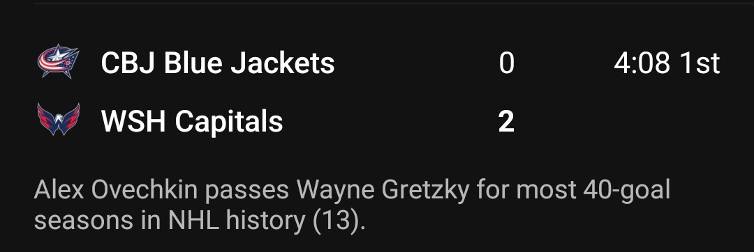 Anthisdaman's tweet photo. Ovy...Mann. 

Reminder.. Said it many times before &amp; I'll say it again... best ever goal scorer. Wayne never notched 40 after age 30. Ovy's 37! Still doin it.... in an era where There ain't anymore Arturs Irbe or Glenn Healy sized keepers every 3rd night #Ovechkin ##Gr8Race #Ovy https://t.co/NBwDklZqwp
