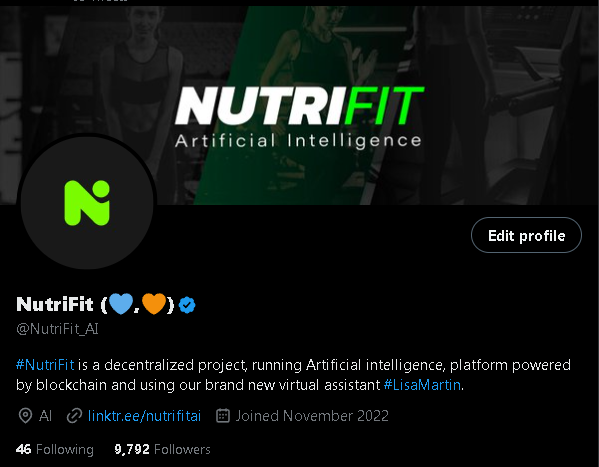 💚We are stamped twitter blue, investing in our media to always provide the best for our community! - @Twitter
 
#nutrifit #Bitcoin #crypto #FIT