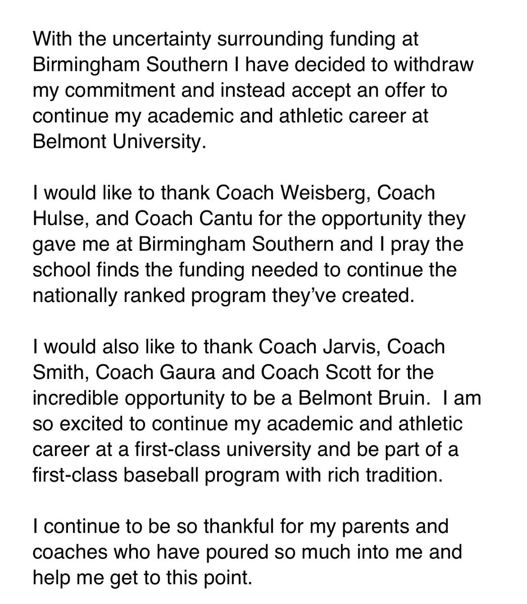 Excited to be a Belmont Bruin!